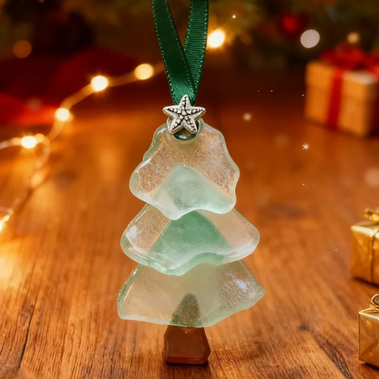✨ Limited Batch: 【Coastal Christmas Charm🎄】Hand-Gathered Sea Glass Ornaments