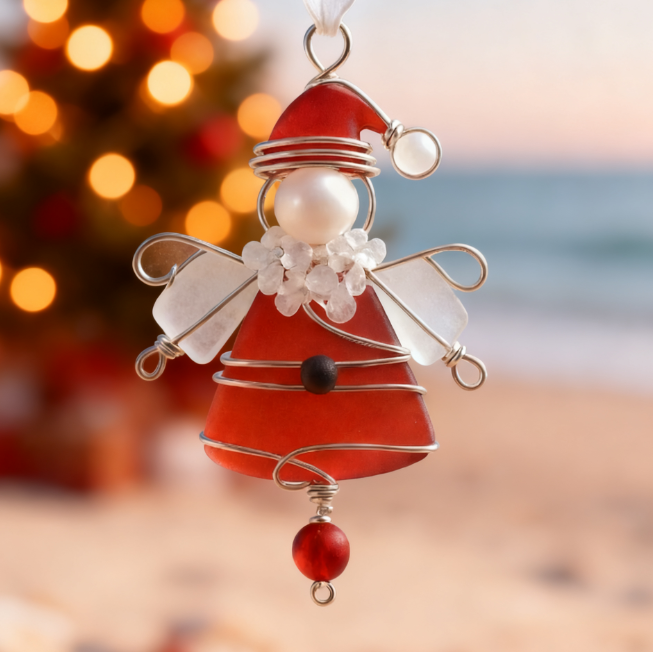 🎄 Early Christmas Deal — Save Up to 30%! — Handcrafted Sea Glass Christmas Ornament