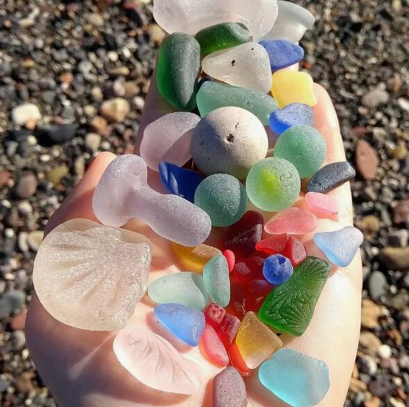 ⭐Sea Glass Star Gift❤️bring joy and good fortune.🧡